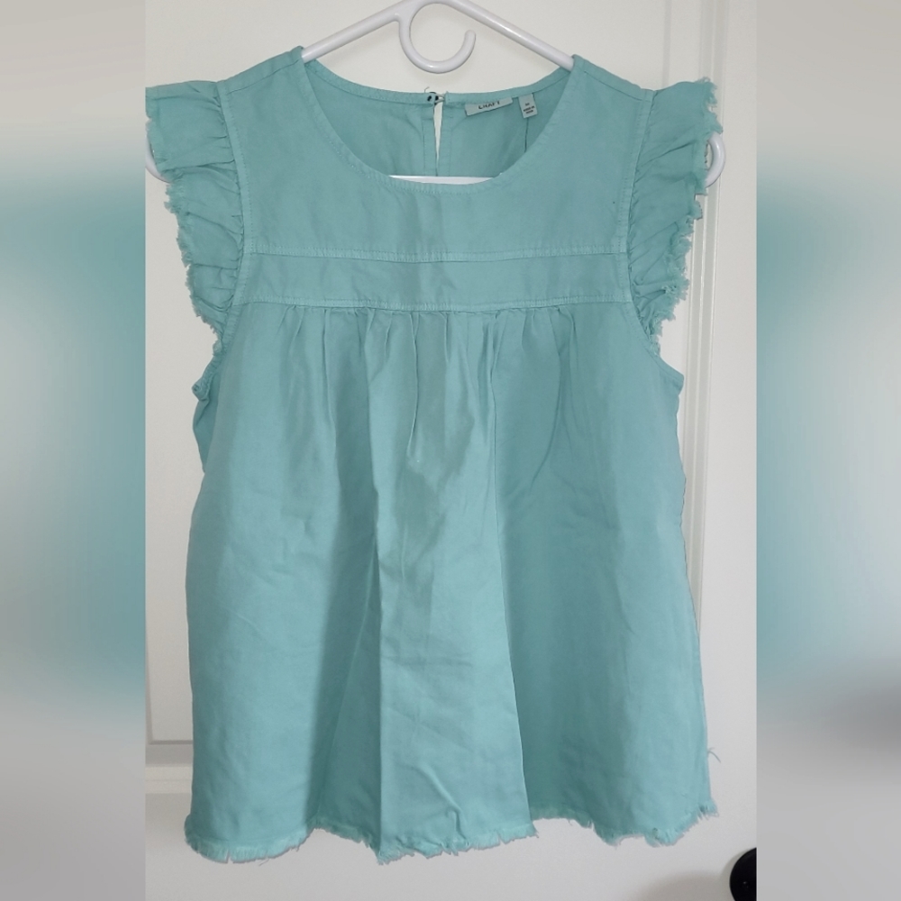 Sleeveless Top Teal Green Size M